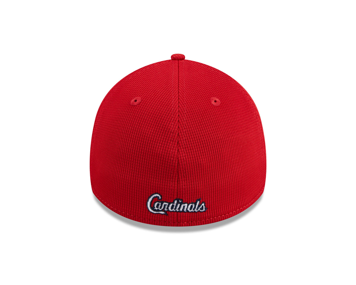 St. Louis Cardinals New Era 2025 Batting Practice Red 39THIRTY Flex-Fit Hat for Men product image 6, provided for visual