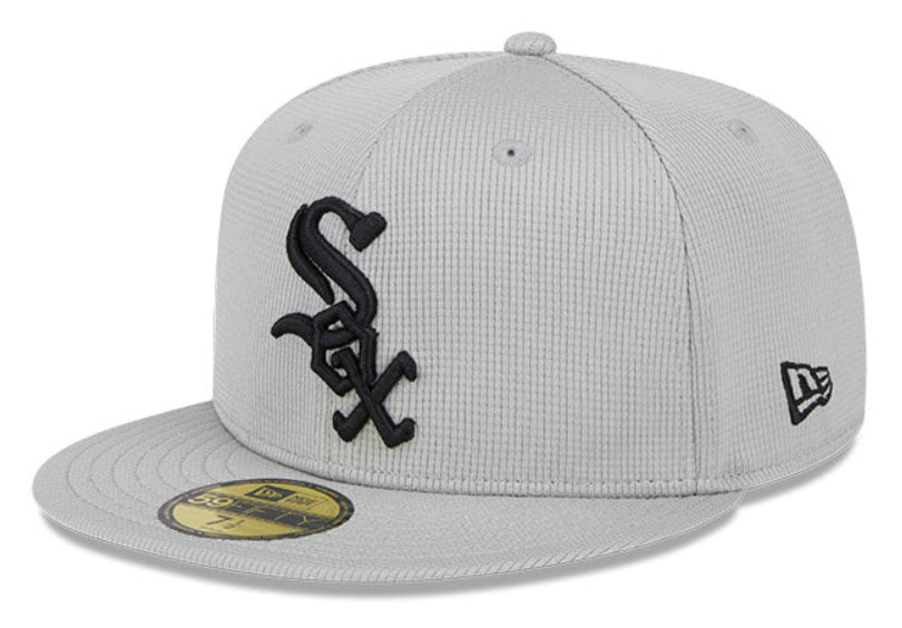 Chicago White Sox New Era Gray Spring Training 59FIFTY Fitted Hat product image 1, provided for visual reference and product