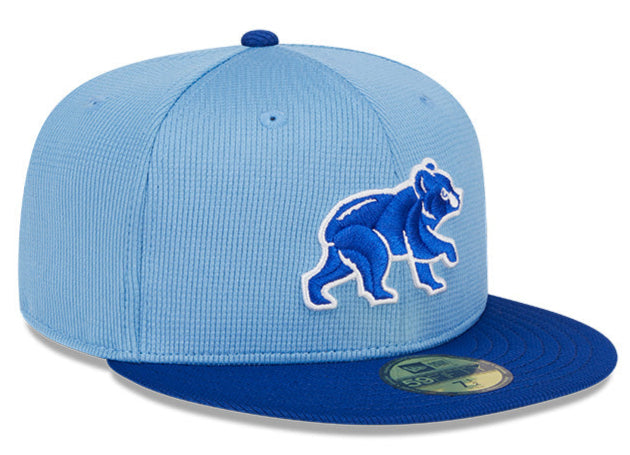 Chicago Cubs New Era Blue Spring Training 59FIFTY Fitted Hat product image 1, provided for visual reference and product