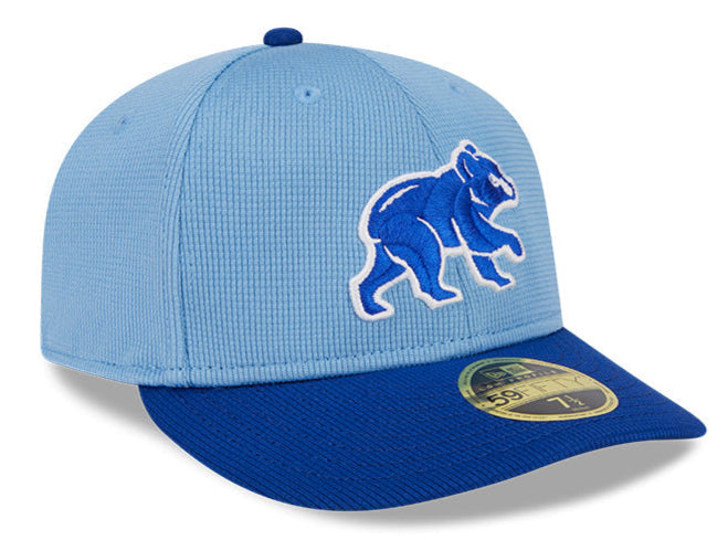 Chicago Cubs New Era Blue Spring Training Low Profile 59FIFTY Fitted Hat product image 1, provided for visual reference and