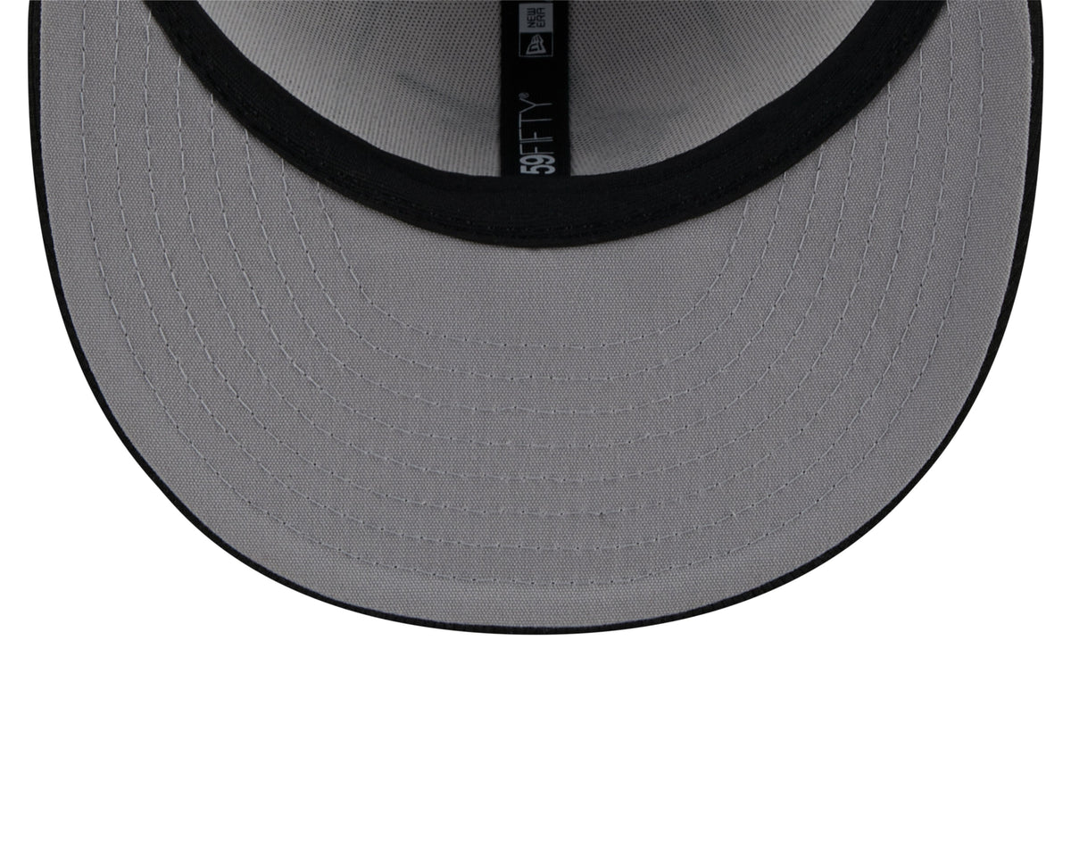 Miami Marlins White 2024 Batting Practice 59FIFTY Fitted Hat for Men product image 7, provided for visual reference and