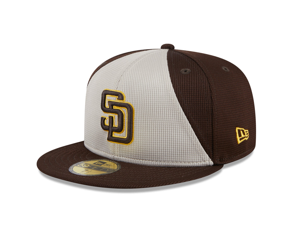 San Diego Padres New Era Brown 2024 Batting Practice 59FIFTY Fitted Hat for Men product image 8, provided for visual