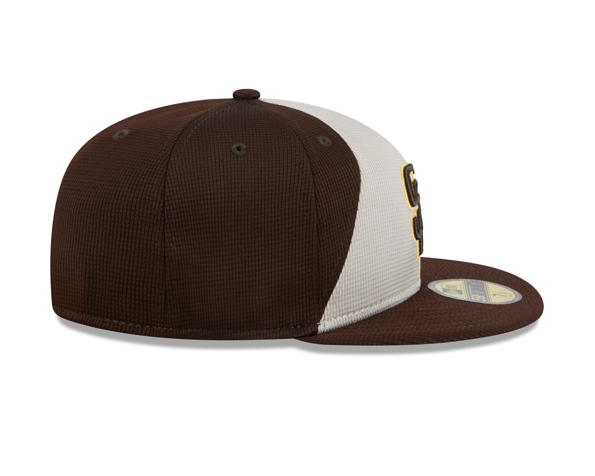 San Diego Padres New Era Brown 2024 Batting Practice 59FIFTY Fitted Hat for Men product image 5, provided for visual