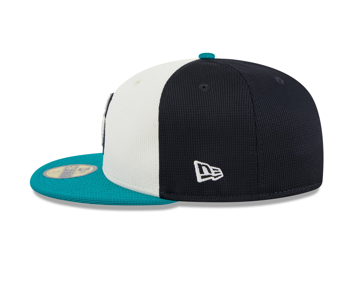 Seattle Mariners New Era White 2024 Batting Practice 59FIFTY Fitted Hat for Men product image 4, provided for visual
