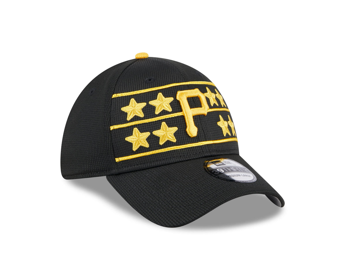 Pittsburgh Pirates New Era 2024 Batting Practice Black 39THIRTY Flex-Fit Hat for Men product image 3, provided for visual