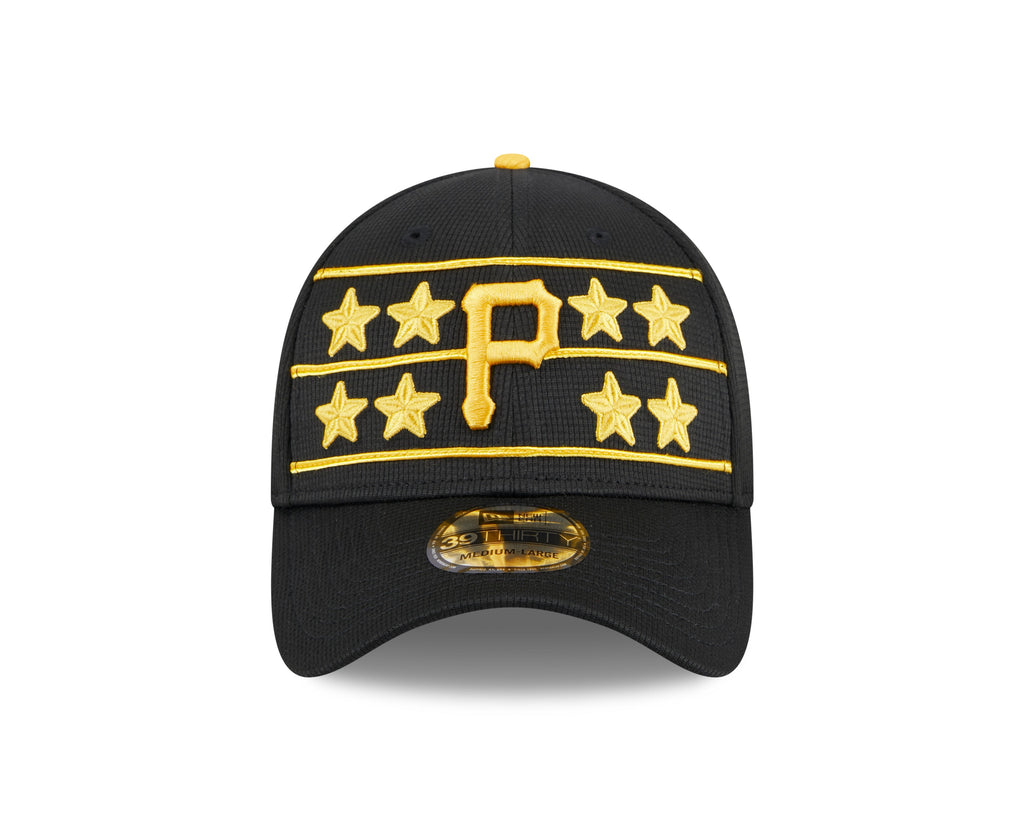 Pittsburgh Pirates New Era 2024 Batting Practice Black 39THIRTY Flex-Fit Hat for Men product image 2, provided for visual