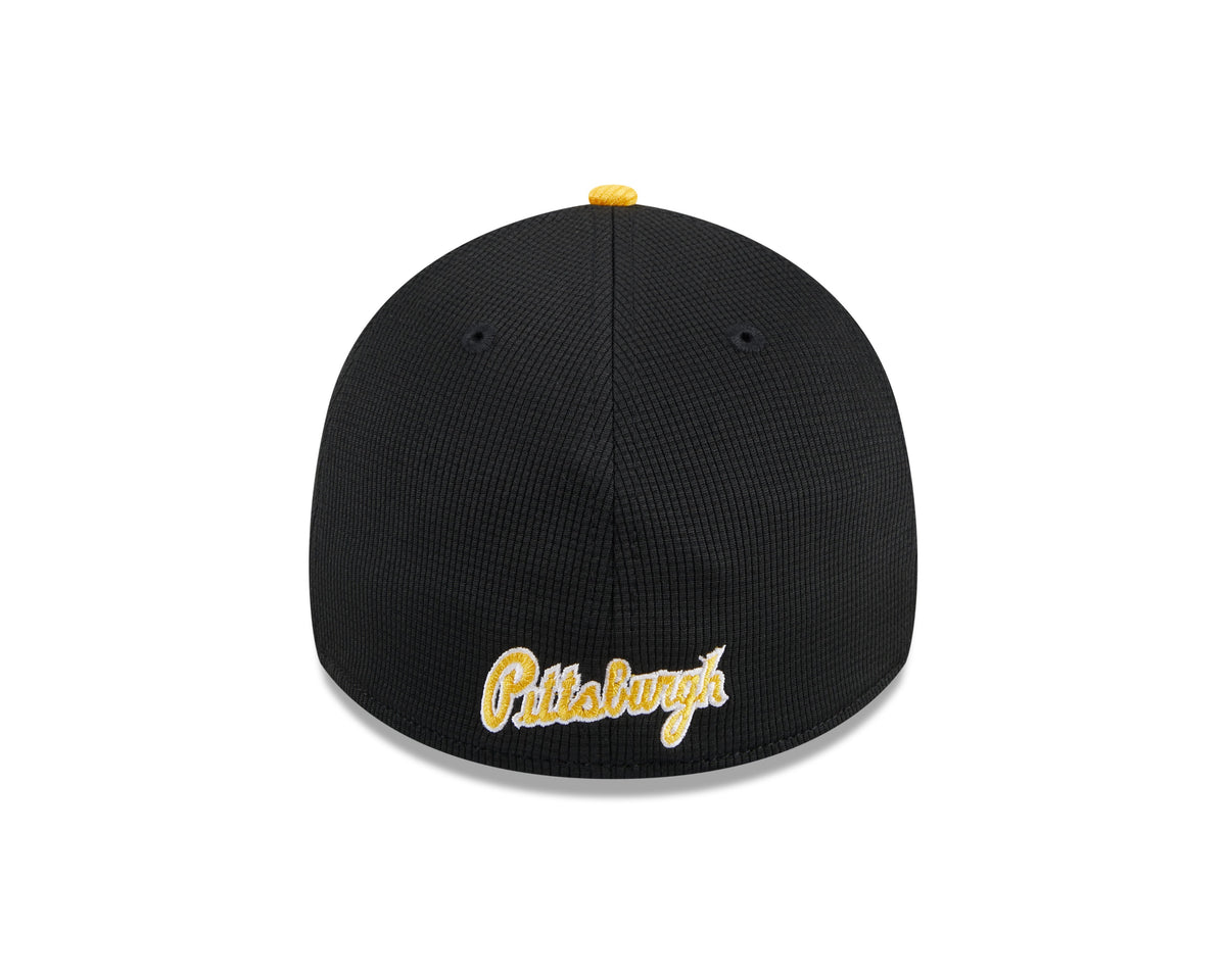 Pittsburgh Pirates New Era 2024 Batting Practice Black 39THIRTY Flex-Fit Hat for Men product image 6, provided for visual