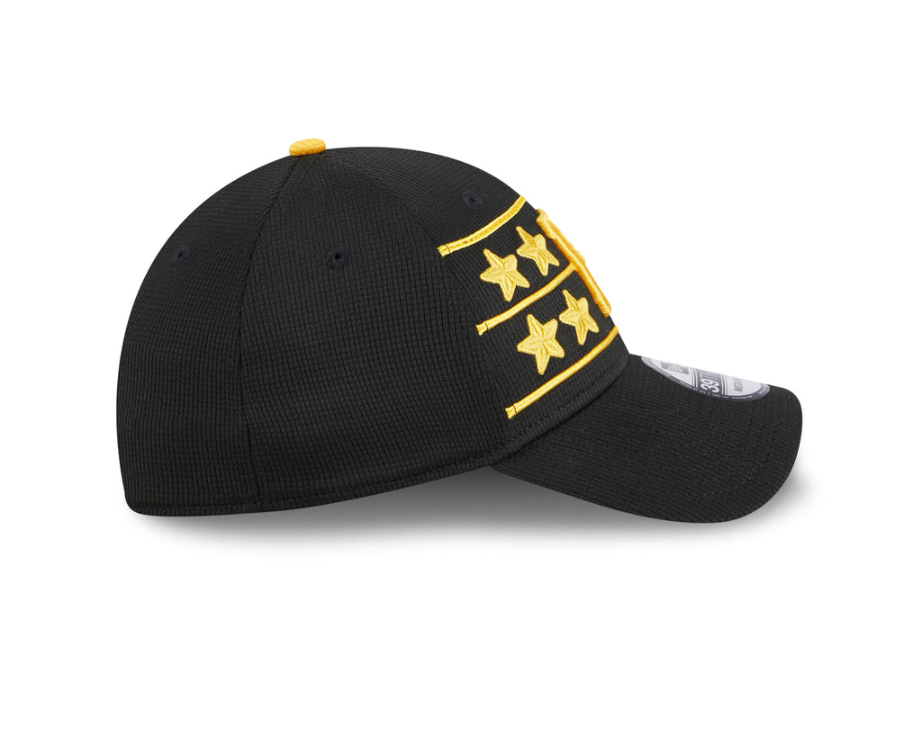 Pittsburgh Pirates New Era 2024 Batting Practice Black 39THIRTY Flex-Fit Hat for Men product image 5, provided for visual