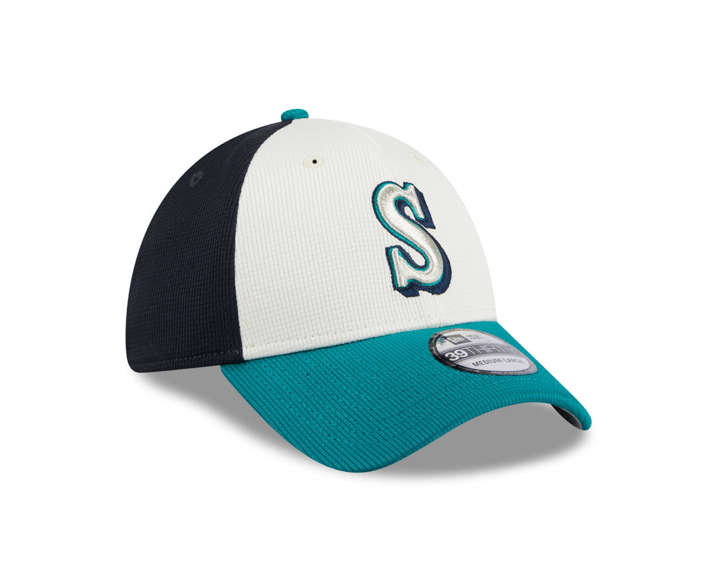 Seattle Mariners New Era Batting Practice 39THIRTY Flex-Fit Hat for Men product image 3, provided for visual reference and