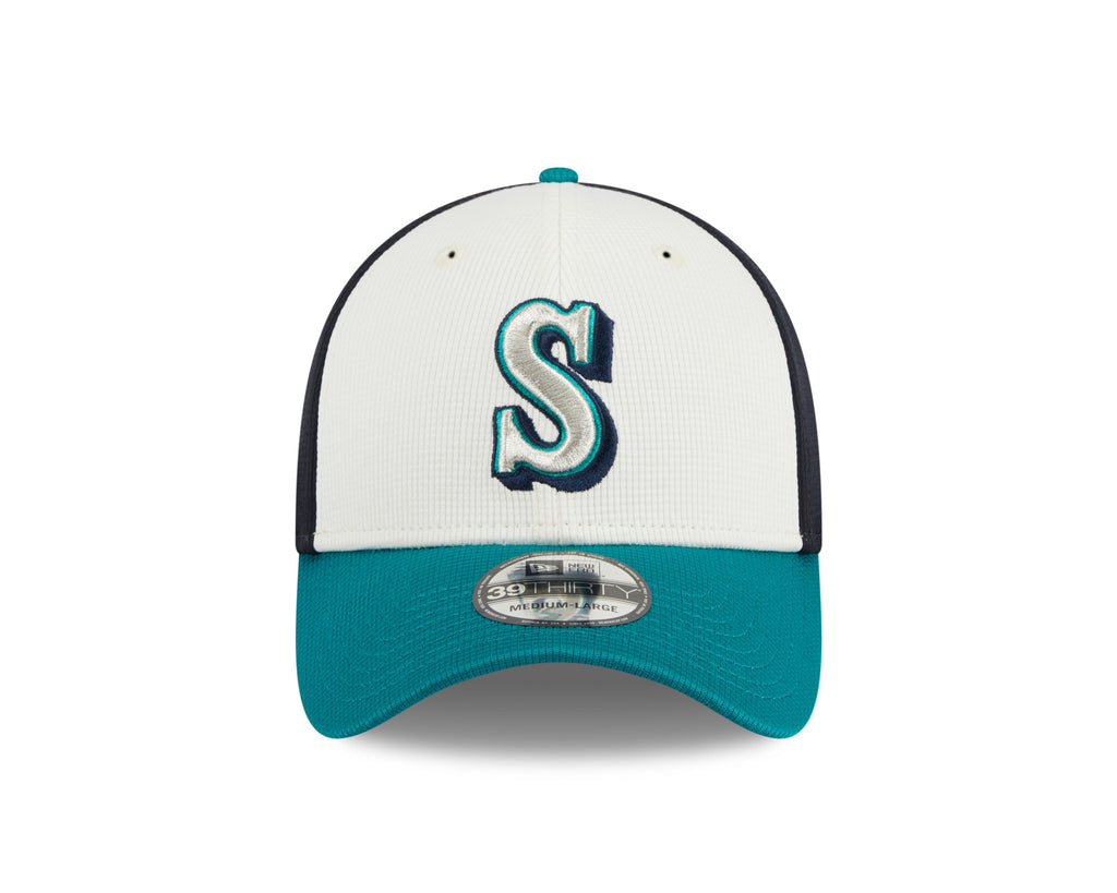 Seattle Mariners New Era Batting Practice 39THIRTY Flex-Fit Hat for Men product image 2, provided for visual reference and