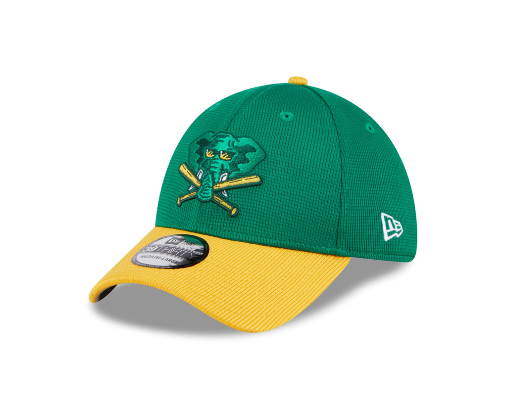 Oakland Athletics New Era 2024 Batting Practice Green/Yellow 39THIRTY Flex-Fit Hat for Men product image 8, provided for