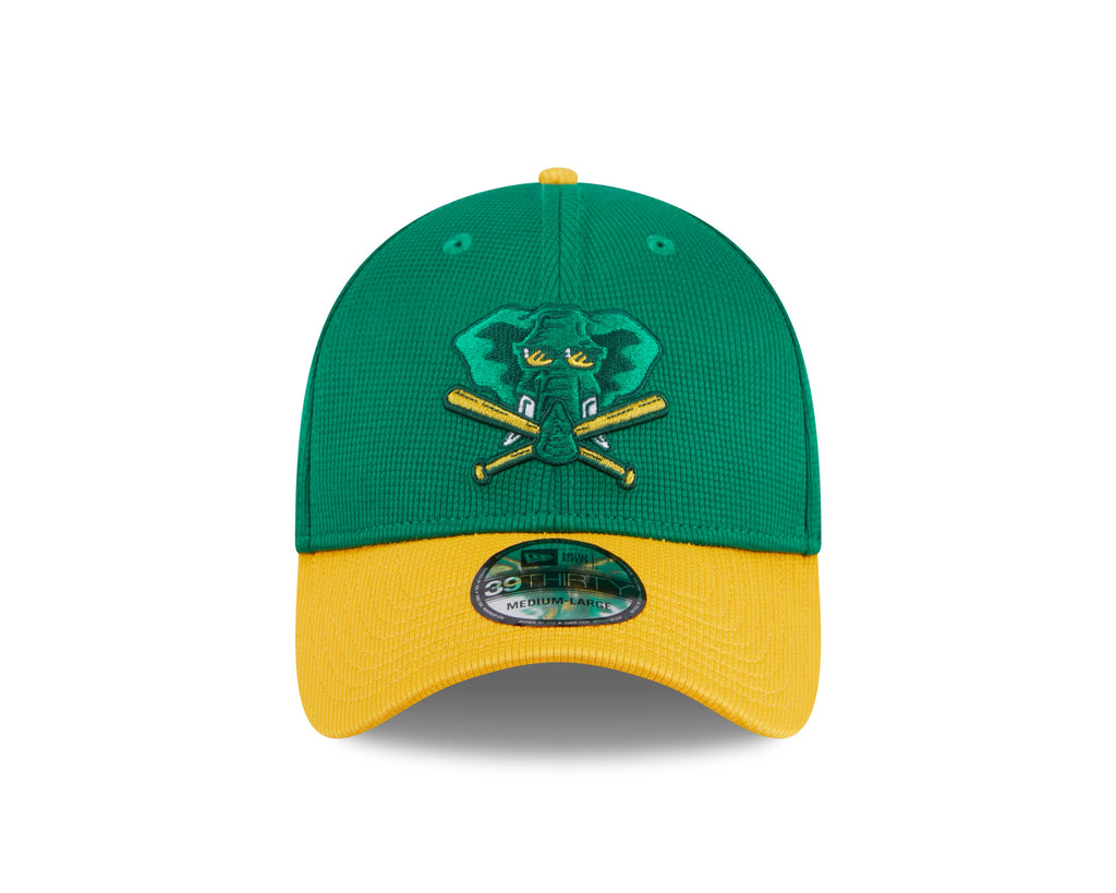 Oakland Athletics New Era 2024 Batting Practice Green/Yellow 39THIRTY Flex-Fit Hat for Men product image 2, provided for