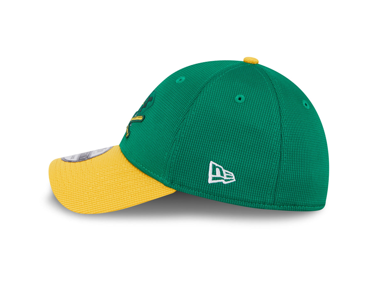 Oakland Athletics New Era 2024 Batting Practice Green/Yellow 39THIRTY Flex-Fit Hat for Men product image 4, provided for