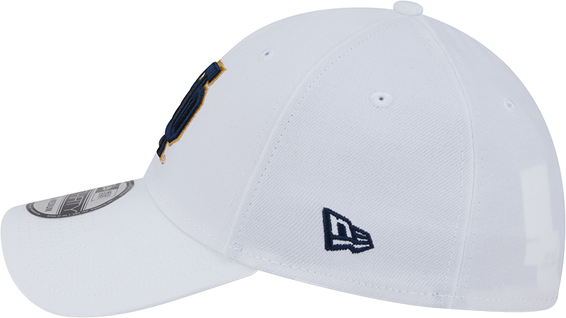 Mens New Era Notre Dame Fighting Irish White 39THIRTY Flex Hat product image 4, provided for visual reference and product