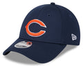 Child Chicago Bears Navy 9FORTY Adjustable Game Hat product image 1, provided for visual reference and product detail review