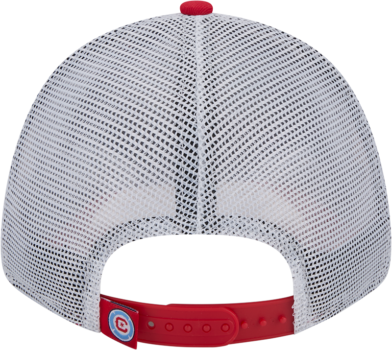 Chicago Fire New Era Red/White 9FORTY Trucker Adjustable Hat product image 6, provided for visual reference and product
