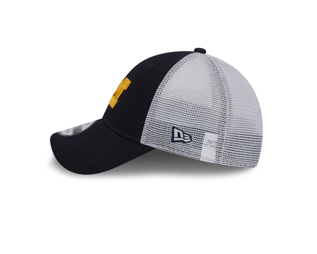 Michigan Wolverines New Era Navy/White Trucker 9FORTY Adjustable Hat product image 4, provided for visual reference and