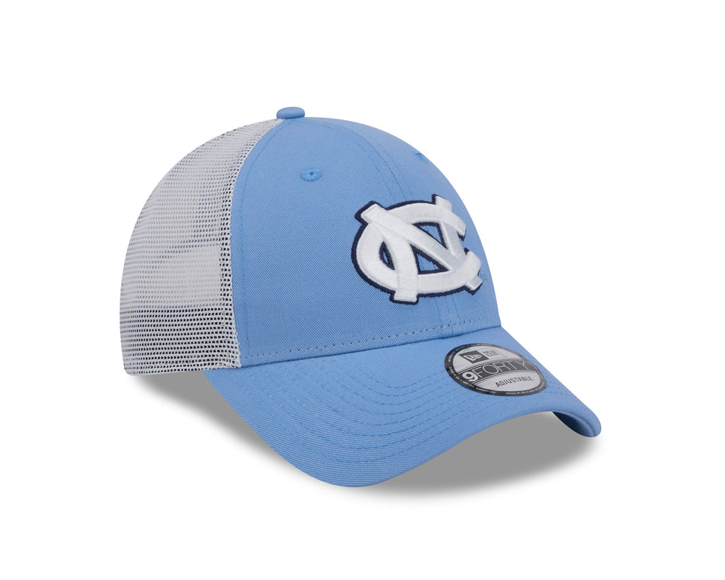 North Carolina Tar Heels New Era Blue/White Trucker 9FORTY Adjustable Hat product image 3, provided for visual reference and
