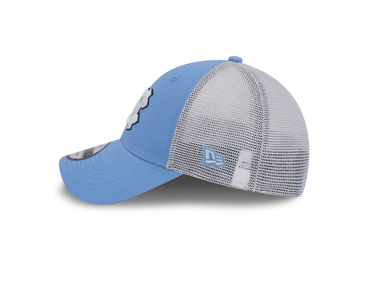 North Carolina Tar Heels New Era Blue/White Trucker 9FORTY Adjustable Hat product image 4, provided for visual reference and