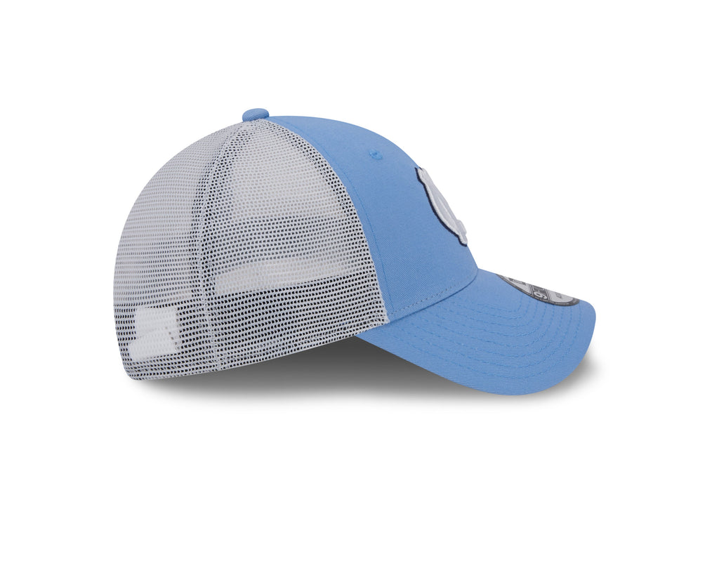 North Carolina Tar Heels New Era Blue/White Trucker 9FORTY Adjustable Hat product image 5, provided for visual reference and