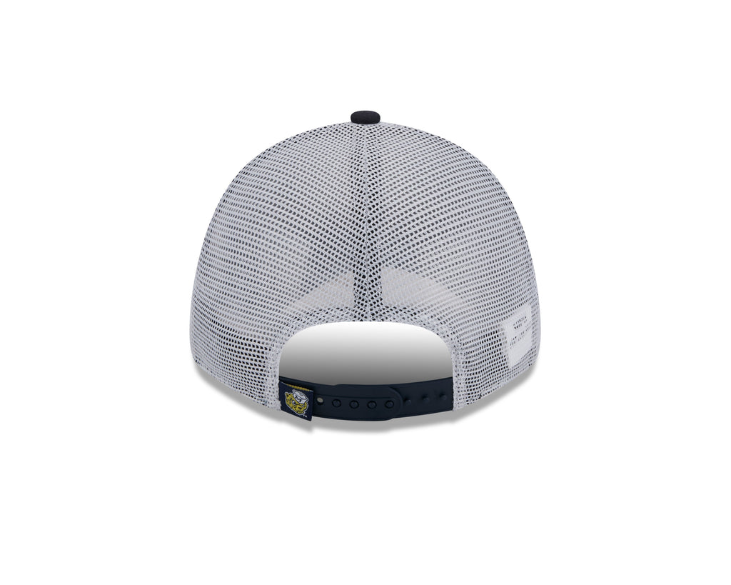 Michigan Wolverines New Era Vault Navy/White Trucker 9FORTY Adjustable Hat product image 6, provided for visual reference