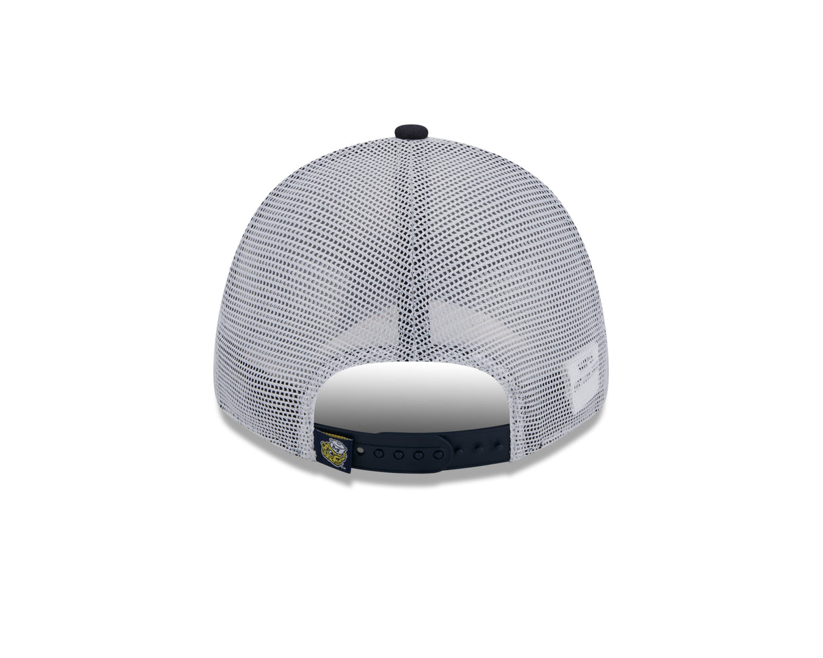 Michigan Wolverines New Era Vault Navy/White Trucker 9FORTY Adjustable Hat product image 6, provided for visual reference