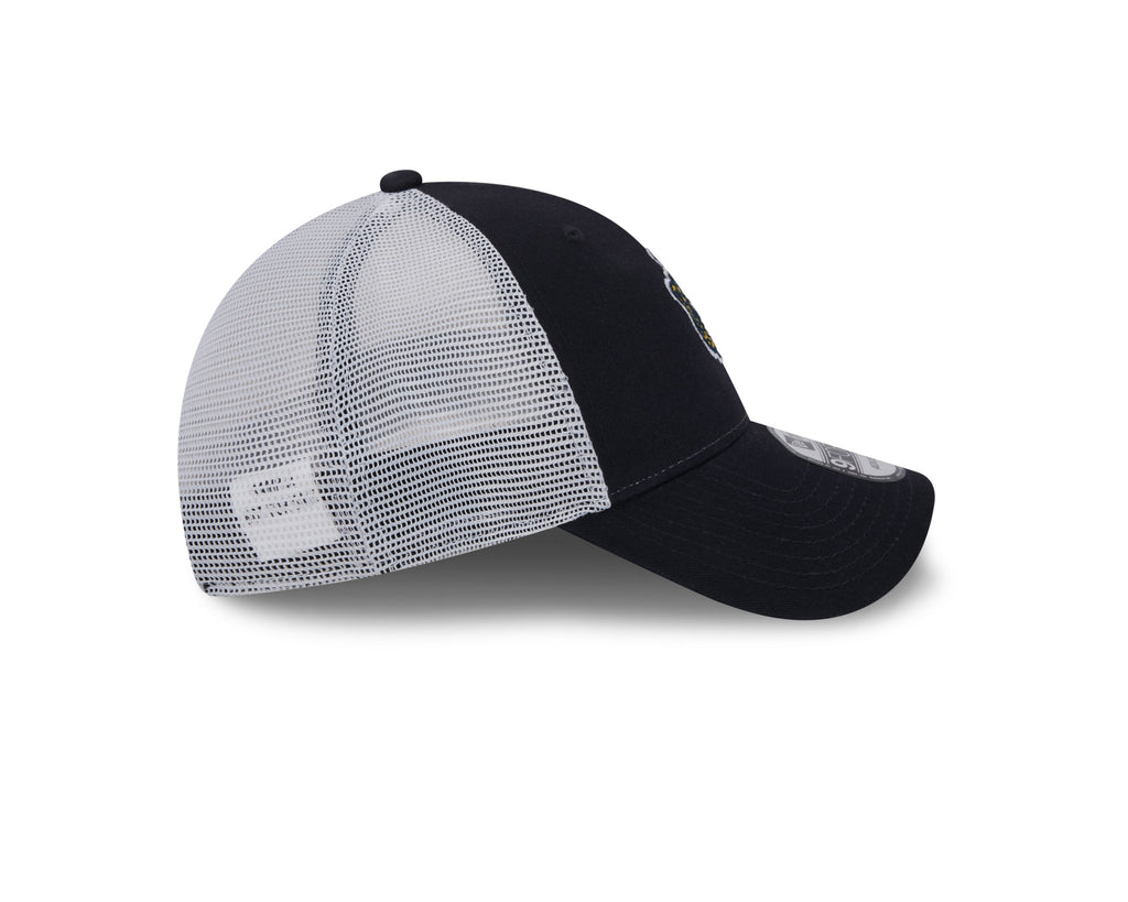 Michigan Wolverines New Era Vault Navy/White Trucker 9FORTY Adjustable Hat product image 5, provided for visual reference