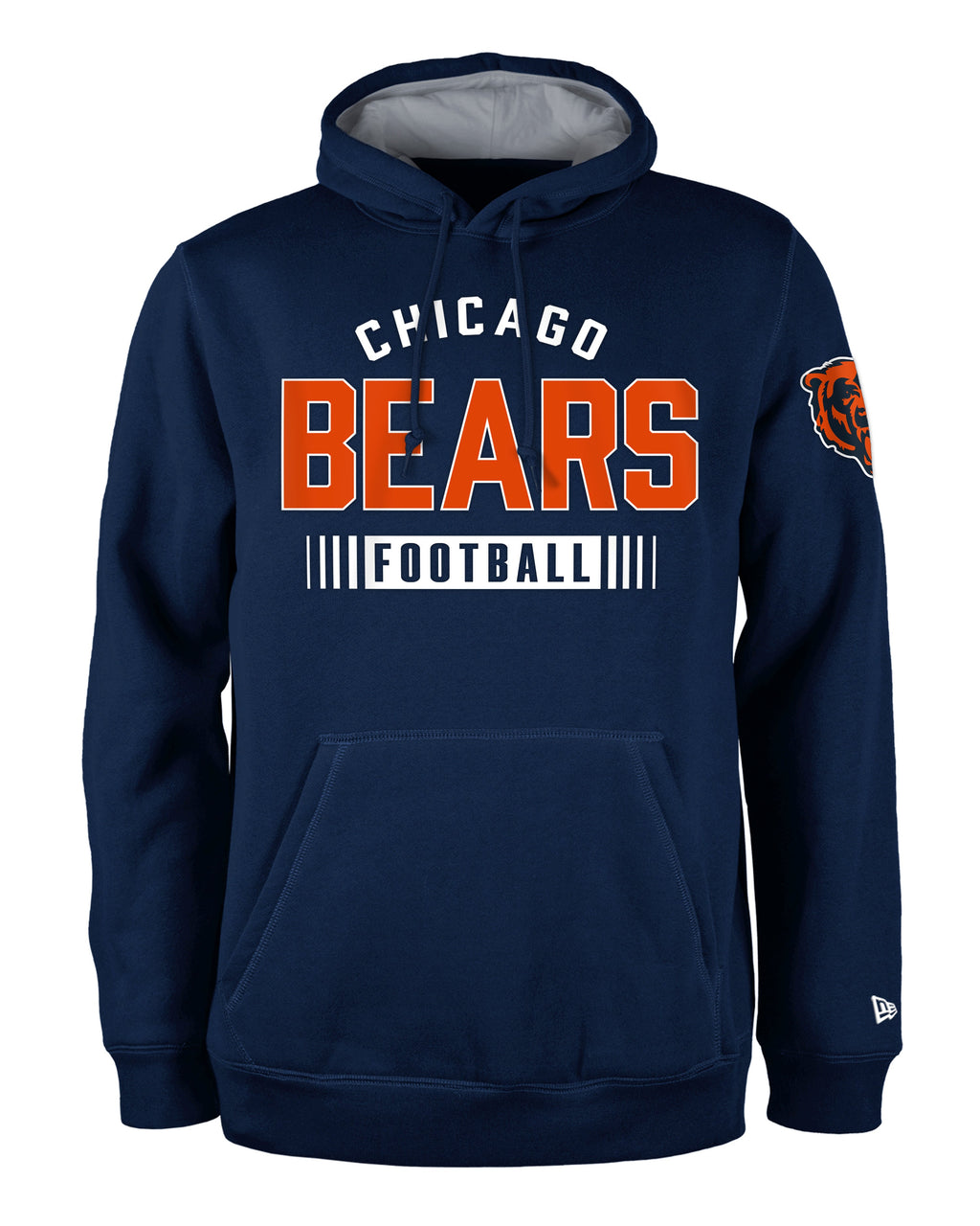 Chicago Bears New Era Navy Pullover Hoodie for Men product image 1, provided for visual reference and product detail review