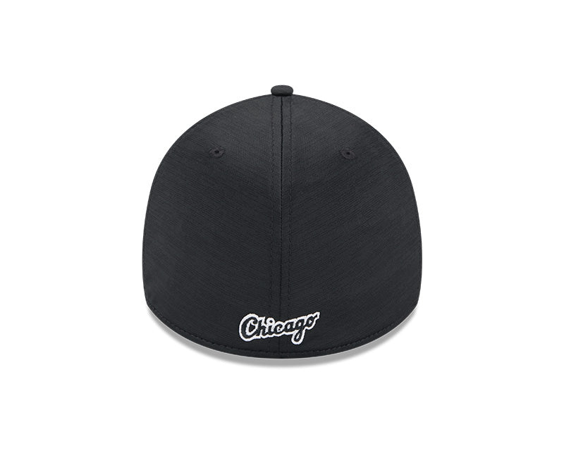 Chicago White Sox New Era Black & White 2024 Clubhouse 39THIRTY Flex Fit Hat for Men product image 6, provided for visual