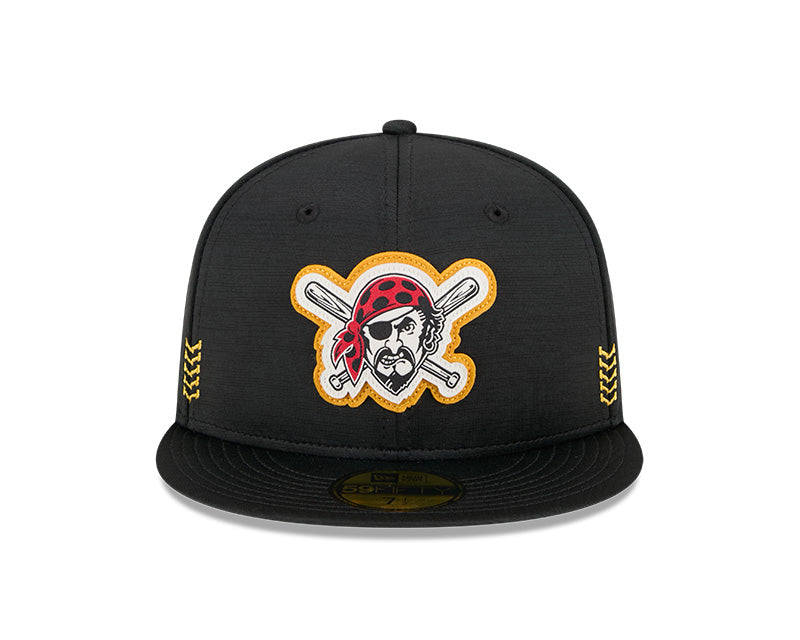 Pittsburgh Pirates New Era Black 2024 Alternate Clubhouse 1914 59FIFTY Fitted Hat for Men product image 2, provided for