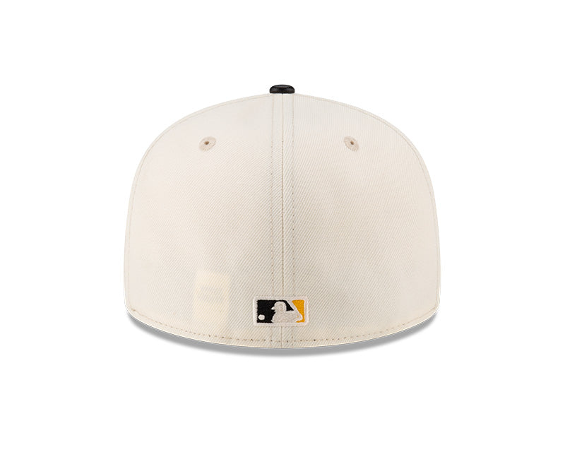 Pittsburgh Pirates Cream/Black Leather Visor New Era 59FIFTY Fitted Hat product image 6, provided for visual reference and