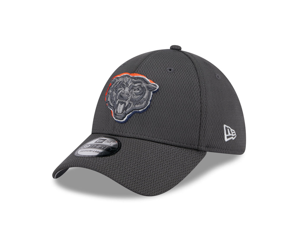 Chicago Bears New Era 2024 NFL Draft Graphite 39THIRTY Flex Fit Hat for Men product image 3, provided for visual reference