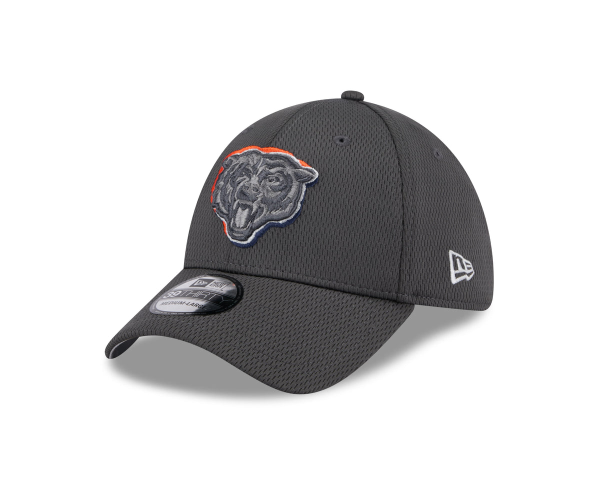 Chicago Bears New Era 2024 NFL Draft Graphite 39THIRTY Flex Fit Hat for Men product image 3, provided for visual reference
