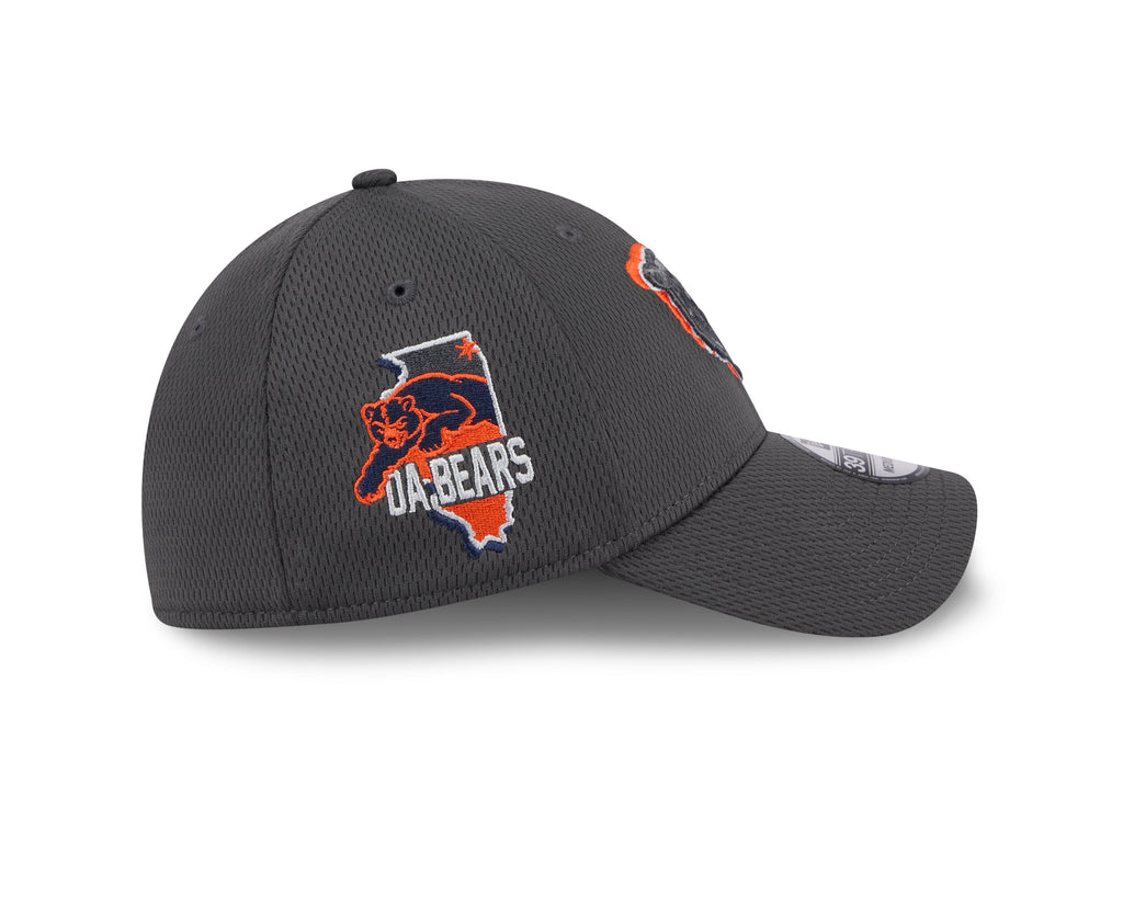 Chicago Bears New Era 2024 NFL Draft Graphite 39THIRTY Flex Fit Hat for Men product image 4, provided for visual reference