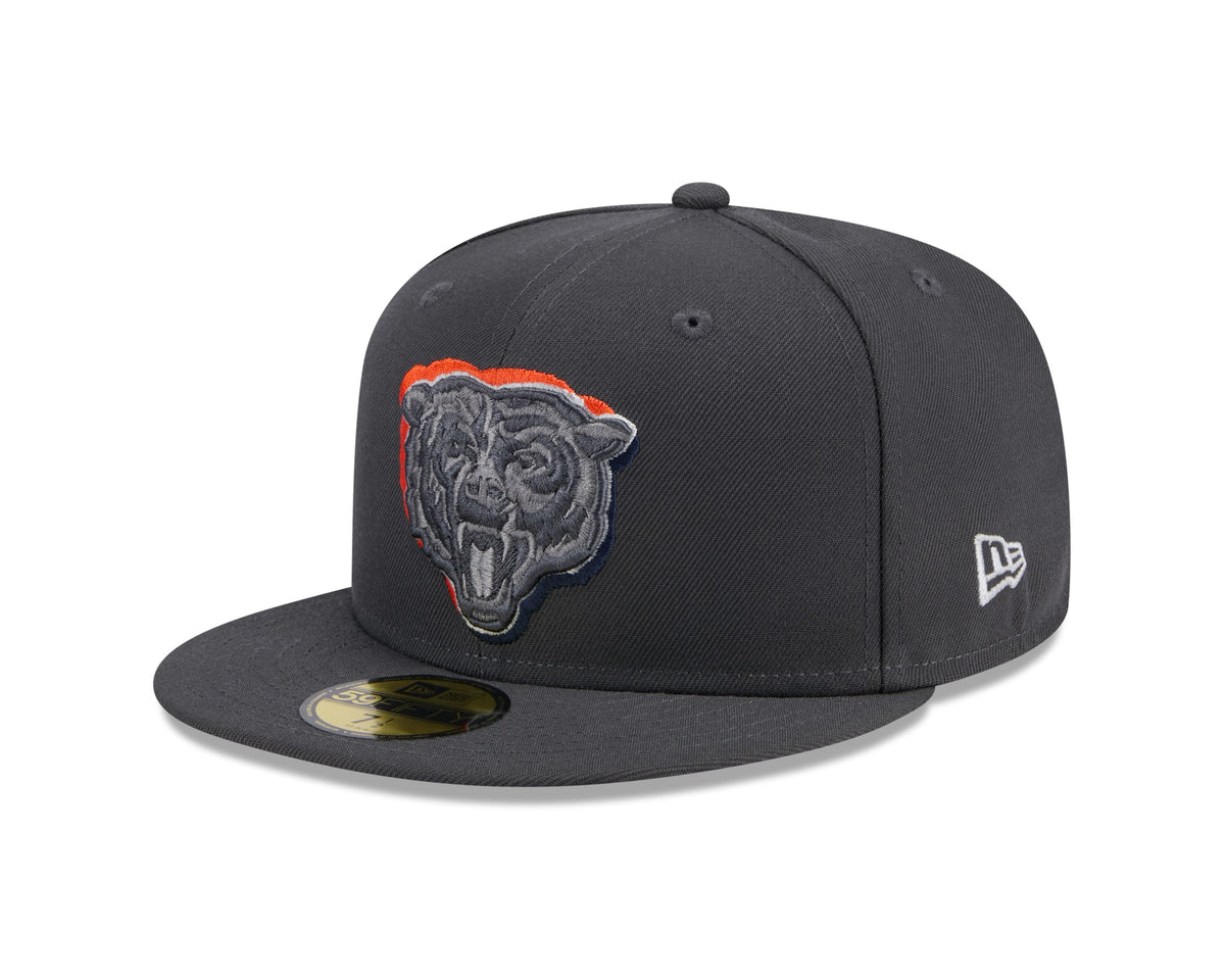 Chicago Bears New Era Graphite 2024 On Stage NFL Draft 59FIFTY Fitted Hat for Men product image 3, provided for visual