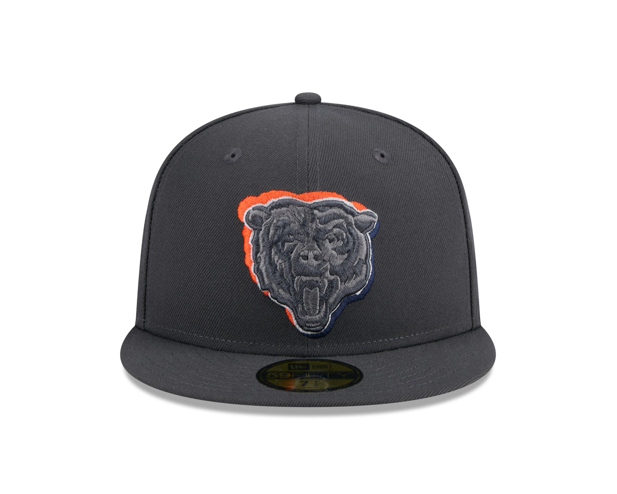 Chicago Bears New Era Graphite 2024 On Stage NFL Draft 59FIFTY Fitted Hat for Men product image 2, provided for visual