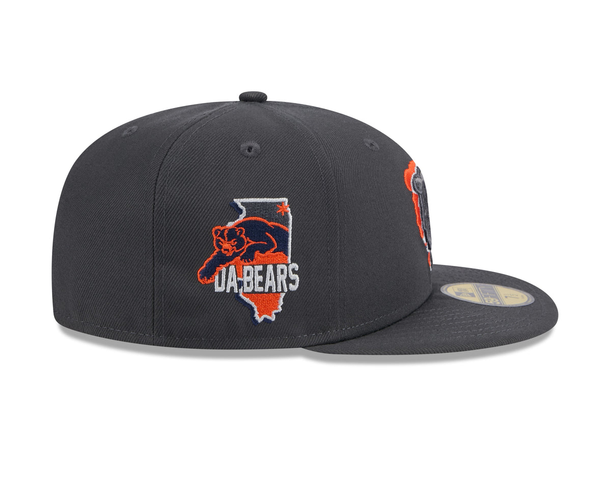 Chicago Bears New Era Graphite 2024 On Stage NFL Draft 59FIFTY Fitted Hat for Men product image 4, provided for visual
