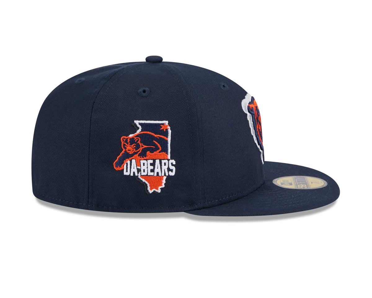 Chicago Bears New Era Navy 2024 NFL Draft 59FIFTY Fitted Hat for Men product image 4, provided for visual reference and