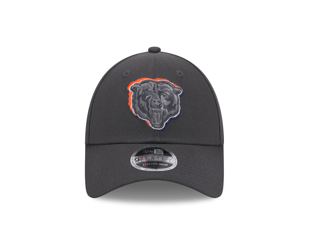 Chicago Bears New Era Graphite 2024 NFL Draft 9FORTY Adjustable Hat for Men product image 2, provided for visual reference