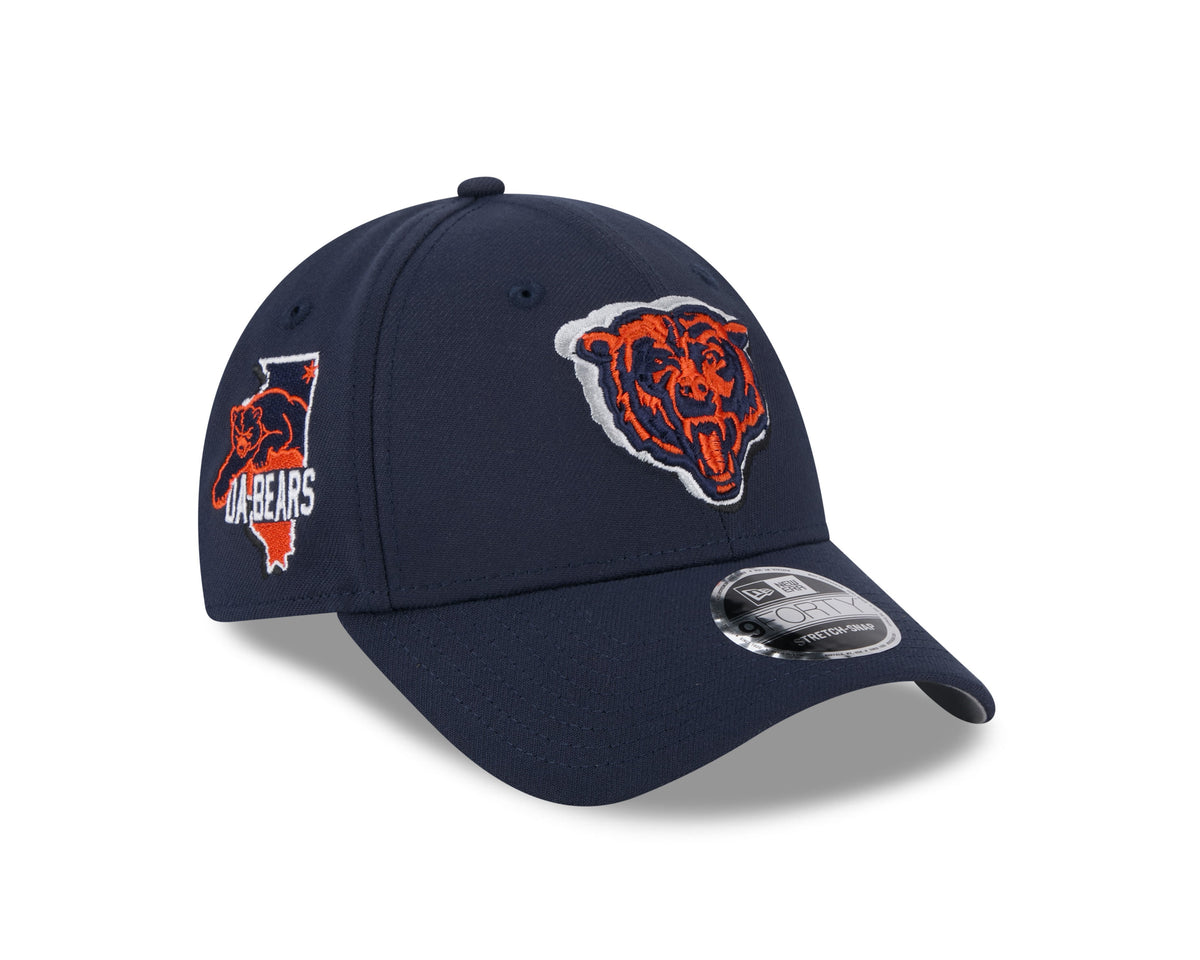 Chicago Bears New Era Navy 2024 NFL Draft 9FORTY Adjustable Hat for Men product image 1, provided for visual reference and