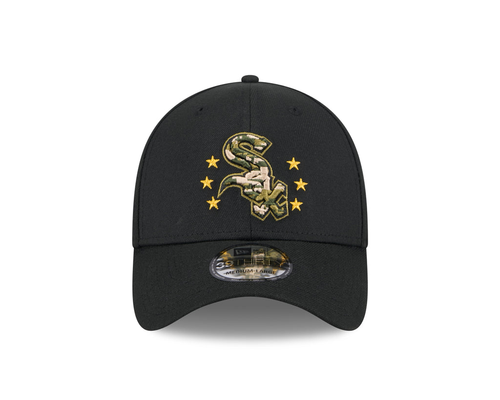 Chicago White Sox New Era 2024 Armed Forces Day Black 39THIRTY Flex Hat for Men product image 2, provided for visual