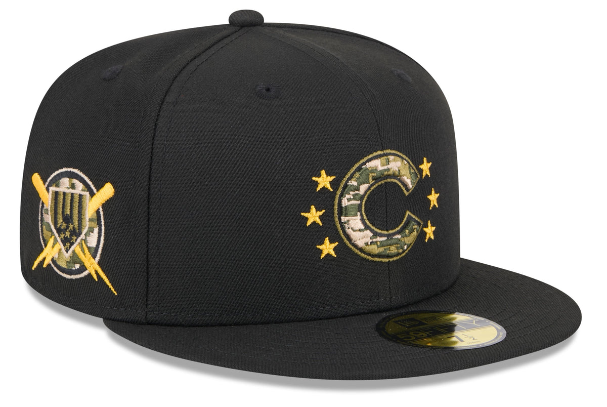 Chicago Cubs New Era 2024 MLB Armed Forces Day On-Field Black 59FIFTY Fitted Hat product image 1, provided for visual
