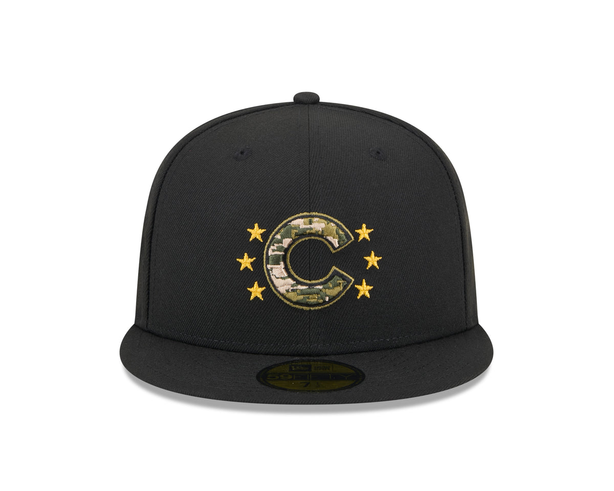 Chicago Cubs New Era 2024 MLB Armed Forces Day On-Field Black 59FIFTY Fitted Hat product image 2, provided for visual