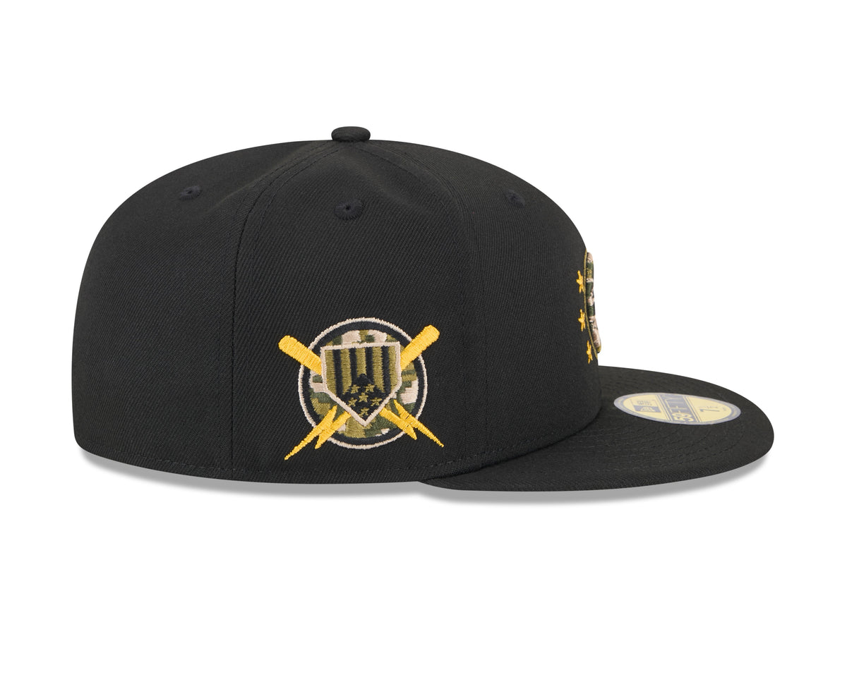 Chicago Cubs New Era 2024 MLB Armed Forces Day On-Field Black 59FIFTY Fitted Hat product image 4, provided for visual