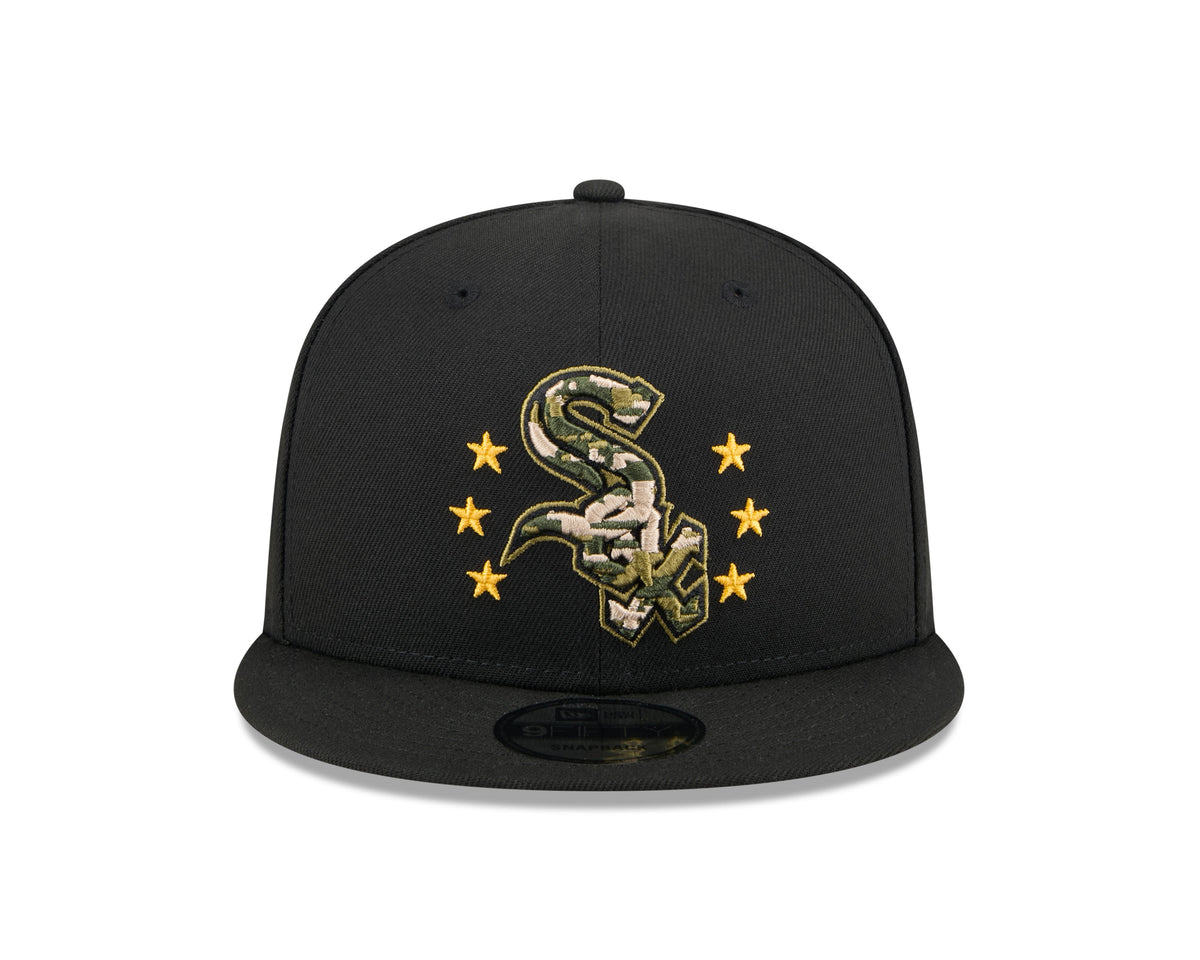 Chicago White Sox New Era 2024 MLB Armed Forces Day Black 9FIFTY Snapback Adjustable Hat product image 2, provided for