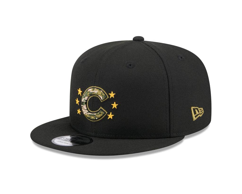 Chicago Cubs New Era 2024 MLB Armed Forces Day Black 9FIFTY Snapback Adjustable Hat product image 3, provided for visual