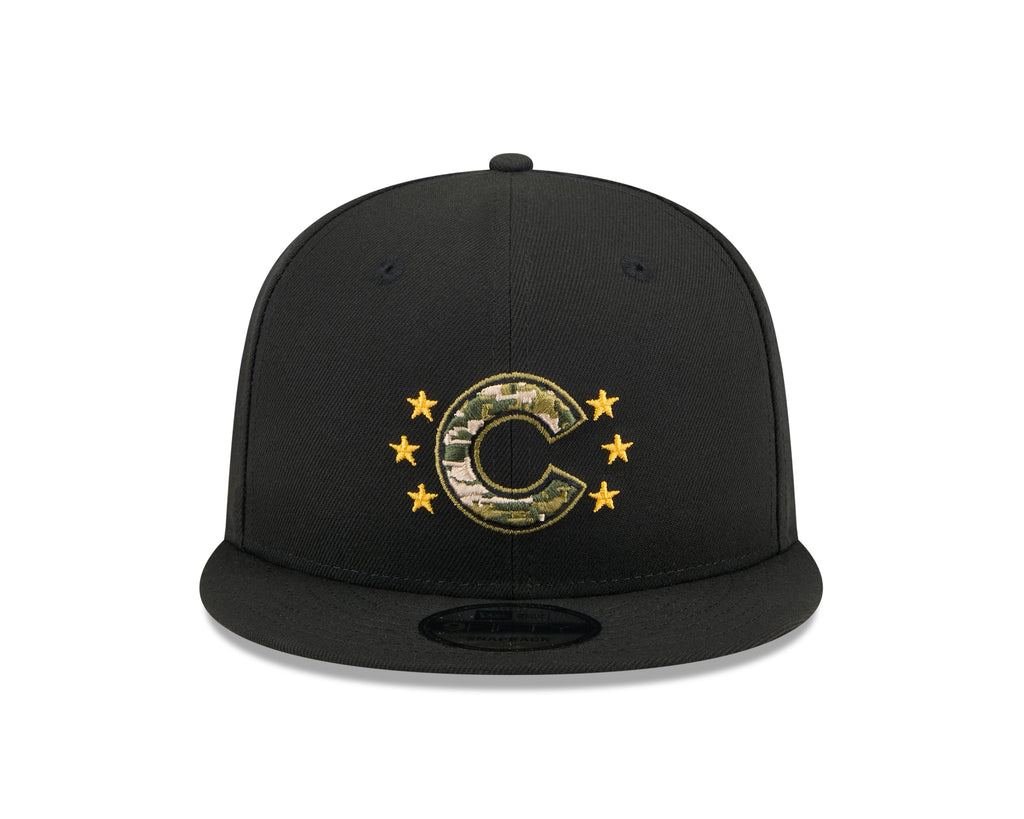 Chicago Cubs New Era 2024 MLB Armed Forces Day Black 9FIFTY Snapback Adjustable Hat product image 2, provided for visual