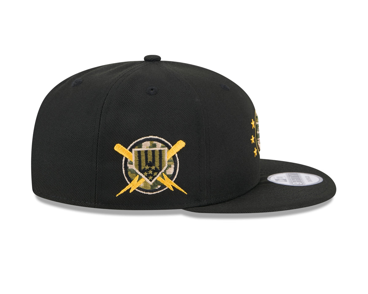 Chicago Cubs New Era 2024 MLB Armed Forces Day Black 9FIFTY Snapback Adjustable Hat product image 4, provided for visual