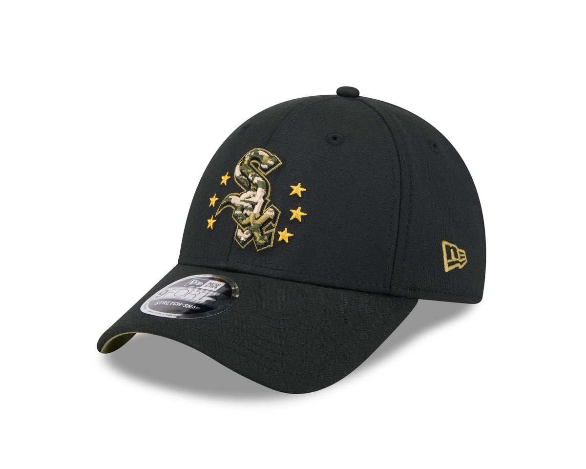 Chicago White Sox New Era 2024 MLB Armed Forces Day Black 9FORTY Adjustable Hat product image 3, provided for visual