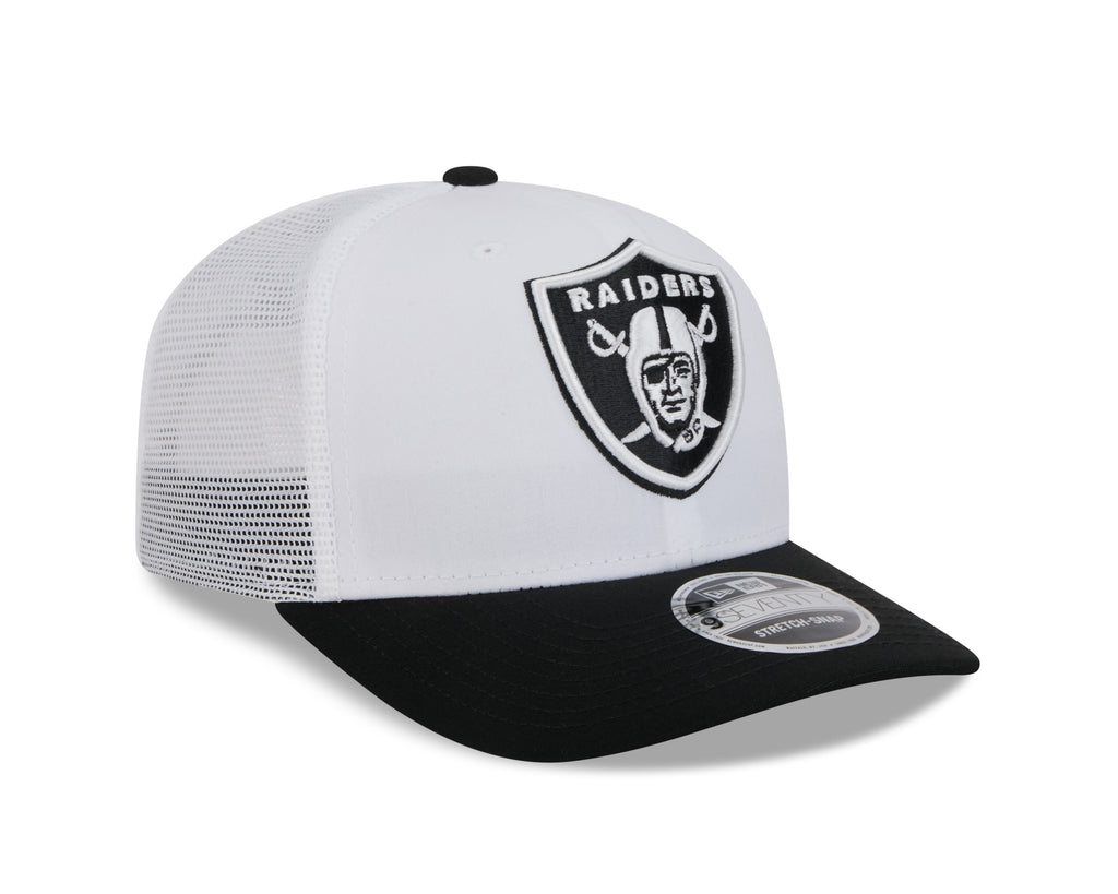 Las Vegas Raiders New Era White/Black 2024 NFL Training Camp 9SEVENTY Trucker Hat for Men product image 3, provided for